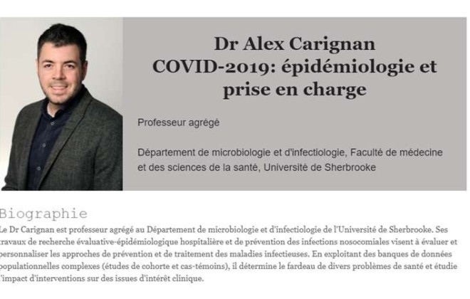 Webinaire COVID-19 du RQRM: Dr Alex Carignan